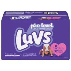 Luvs Pro Level Leak Protection Diapers Size 5 92 Count