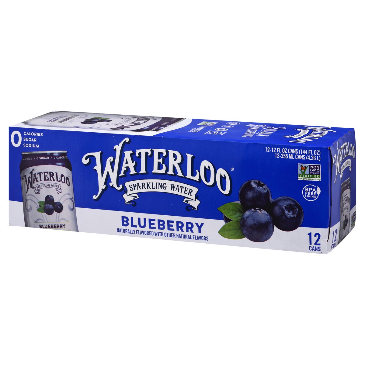 slide 6 of 13, Waterloo Sparkling Water, Blueberry, 12 ct