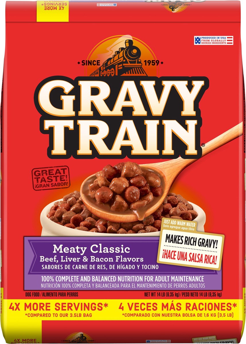 slide 4 of 8, Gravy Train Dog Food Beefy Classic, 14 lb