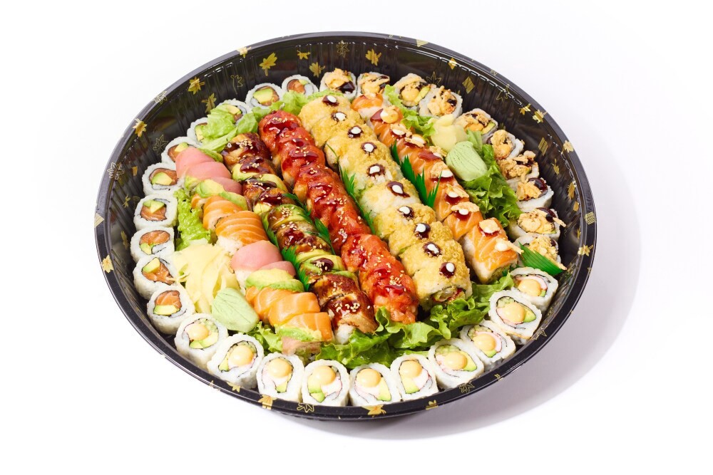 slide 1 of 1, Wabisan Asian Foods Large Sushi Platter, 1 ct