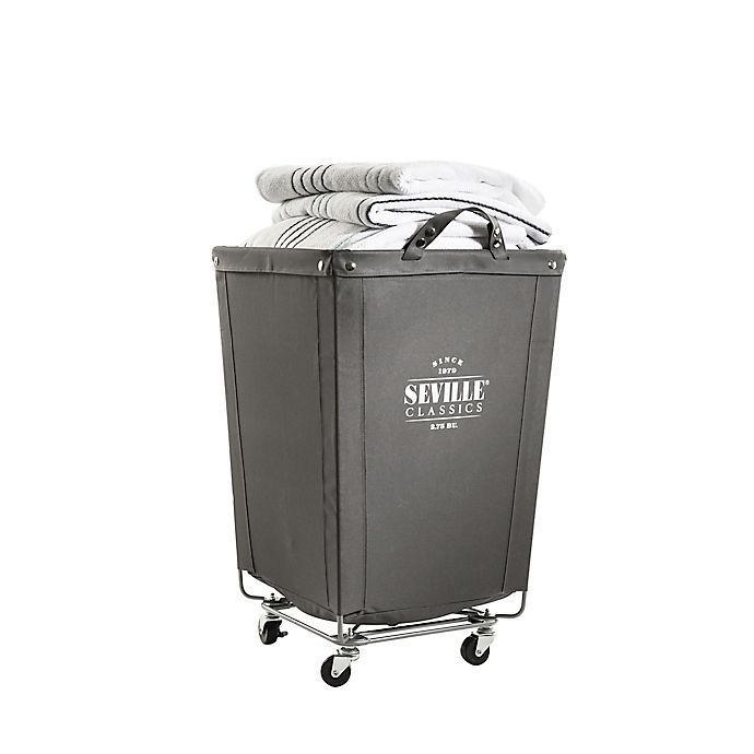 slide 2 of 9, Seville Classics Commercial Laundry Hamper Cart - Grey, 1 ct