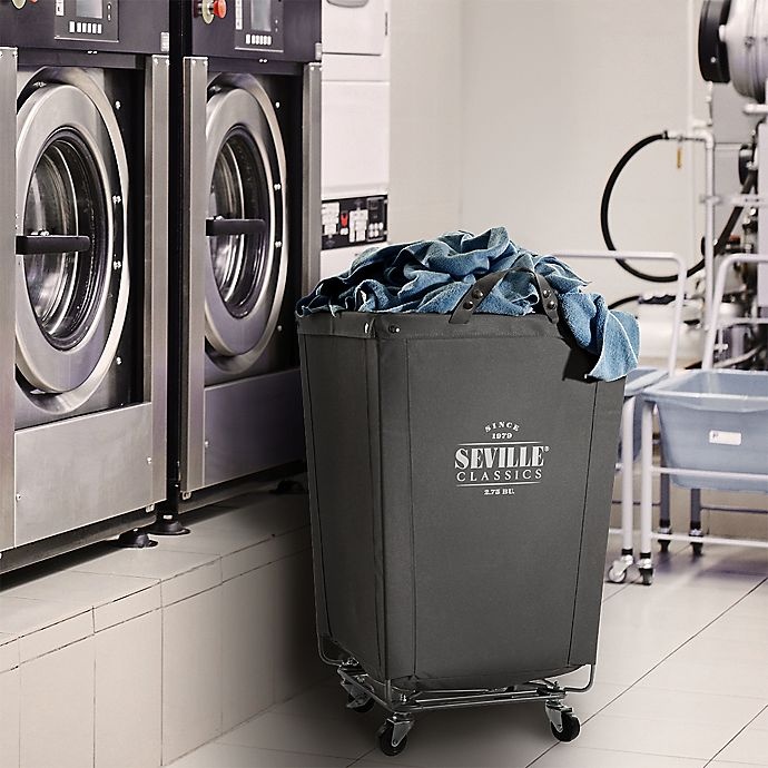 slide 7 of 9, Seville Classics Commercial Laundry Hamper Cart - Grey, 1 ct