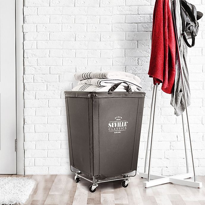 slide 8 of 9, Seville Classics Commercial Laundry Hamper Cart - Grey, 1 ct