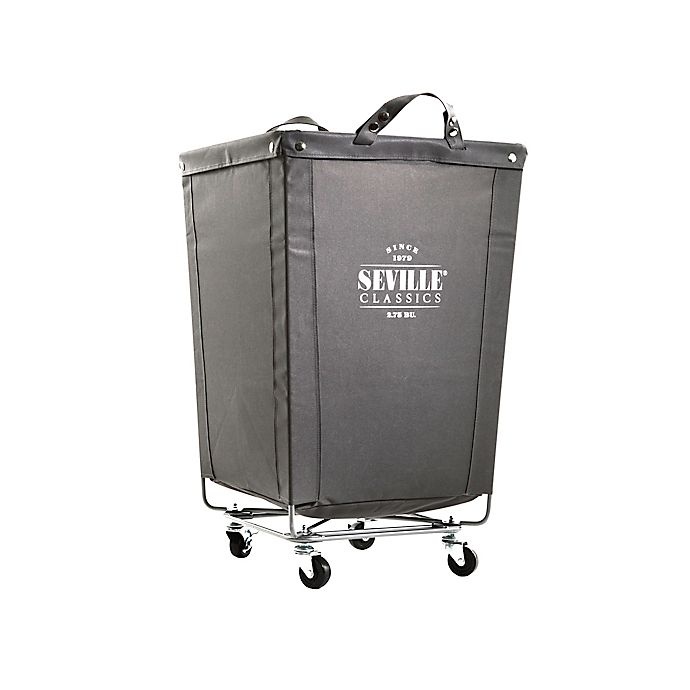 slide 1 of 9, Seville Classics Commercial Laundry Hamper Cart - Grey, 1 ct