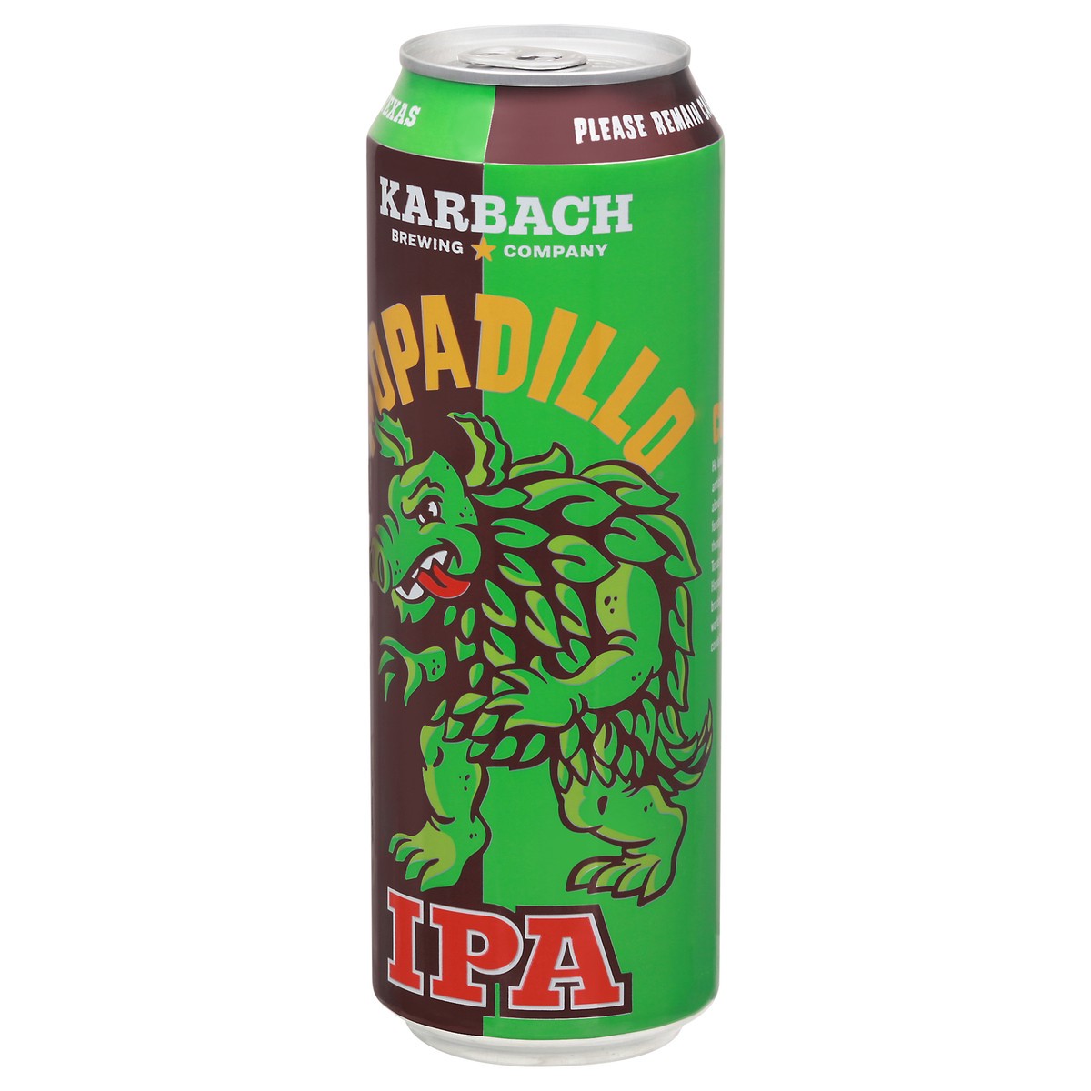 slide 6 of 9, Karbach Brewing Co. Brewing Company Hopadillo IPA, 19.2 fl. oz. Can, 6.6% ABV, 19 oz