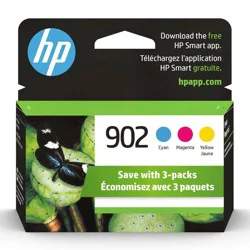 HP Inc. HP 902 C/M/Y 3pk Ink Cartridges - Cyan, Magenta, Yellow (T0A38AN#140)