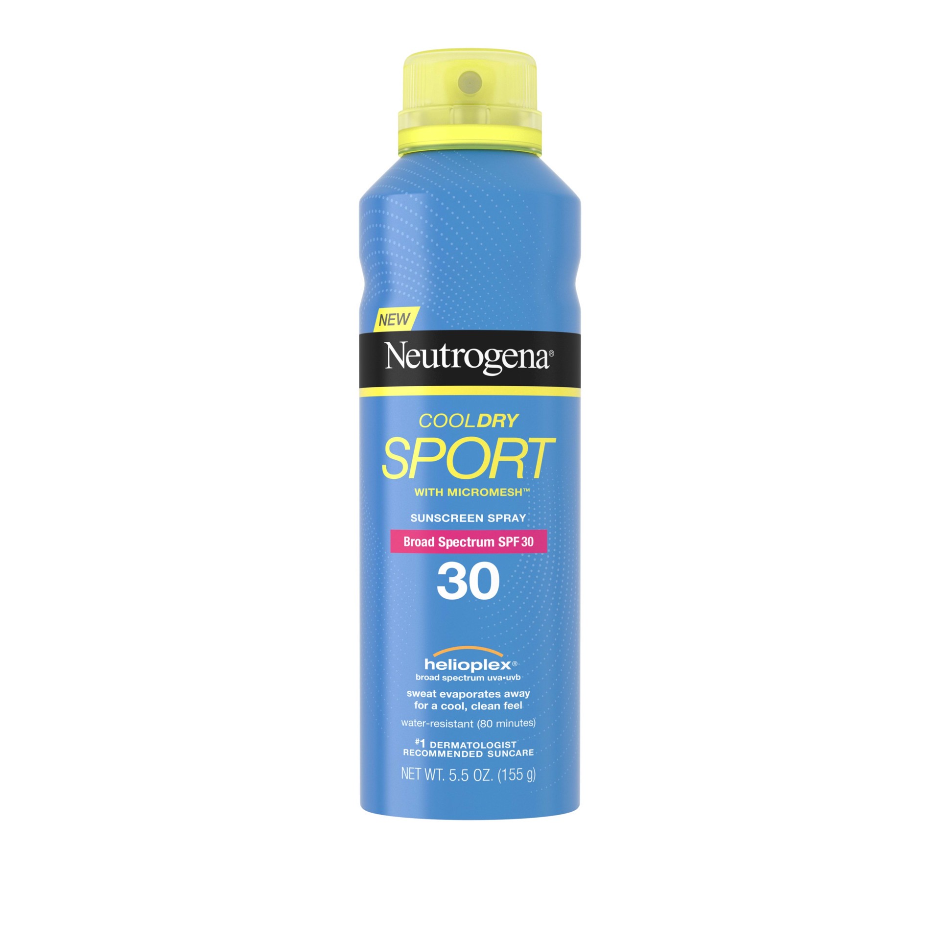 slide 3 of 5, NEUTROGENA COOLDRY SPORT Spray Broad Spectrum SPF 30, 5.5 Oz, 5.5 oz