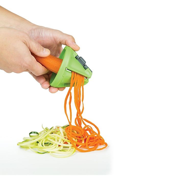 slide 3 of 5, Progressive prepworks Hand Spiralizer - Green, 1 ct