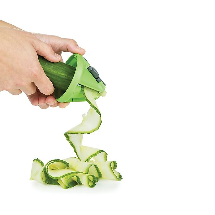 slide 4 of 5, Progressive prepworks Hand Spiralizer - Green, 1 ct