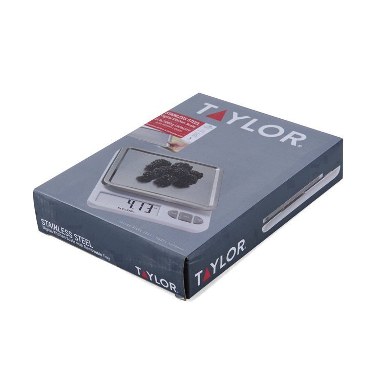 slide 34 of 36, Taylor Digital Kitchen Scale Stainless Steel Platform, 11 lb