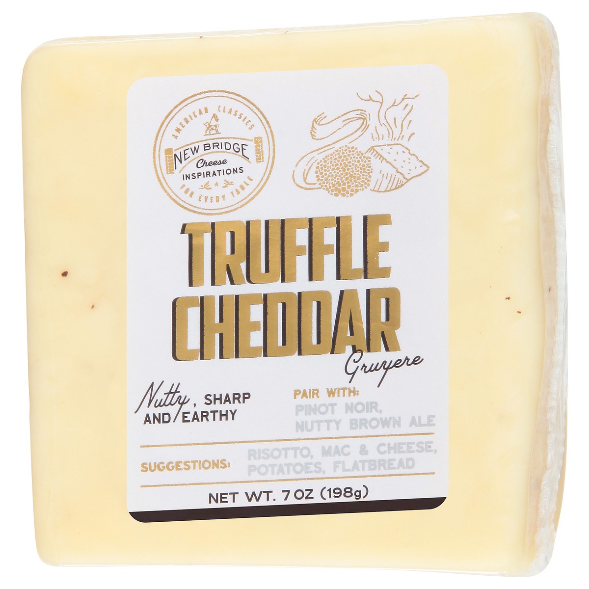 slide 7 of 13, New Bridge Truffle Cheddar Cheese 7 oz, 7 oz