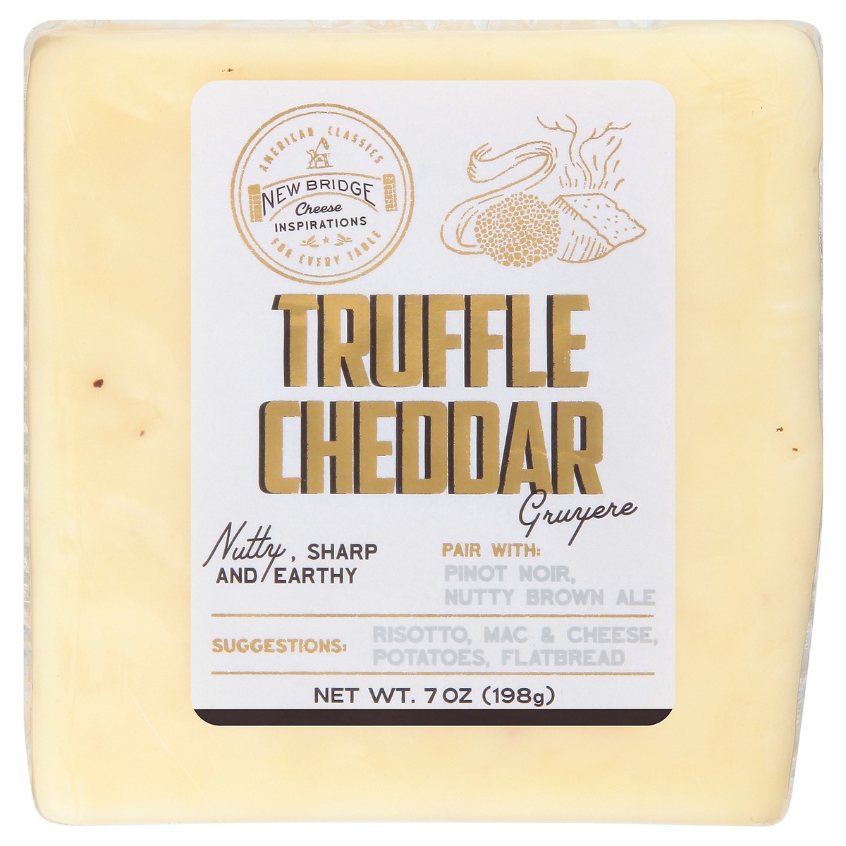 slide 8 of 13, New Bridge Truffle Cheddar Cheese 7 oz, 7 oz