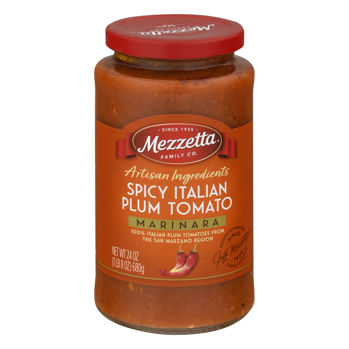 slide 1 of 1, Mezzetta Marinara, Spicy Italian Plum Tomato, 24 oz