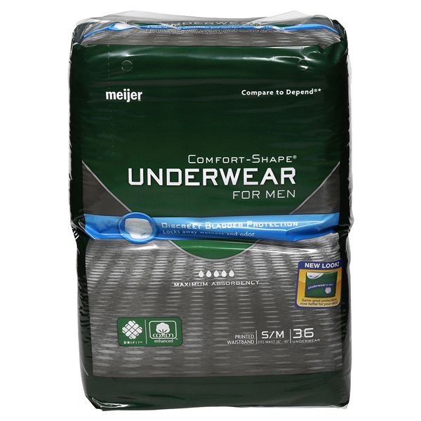 Meijer Maximum Absorbency Underwear for Men Small/Medium 36 ct Shipt