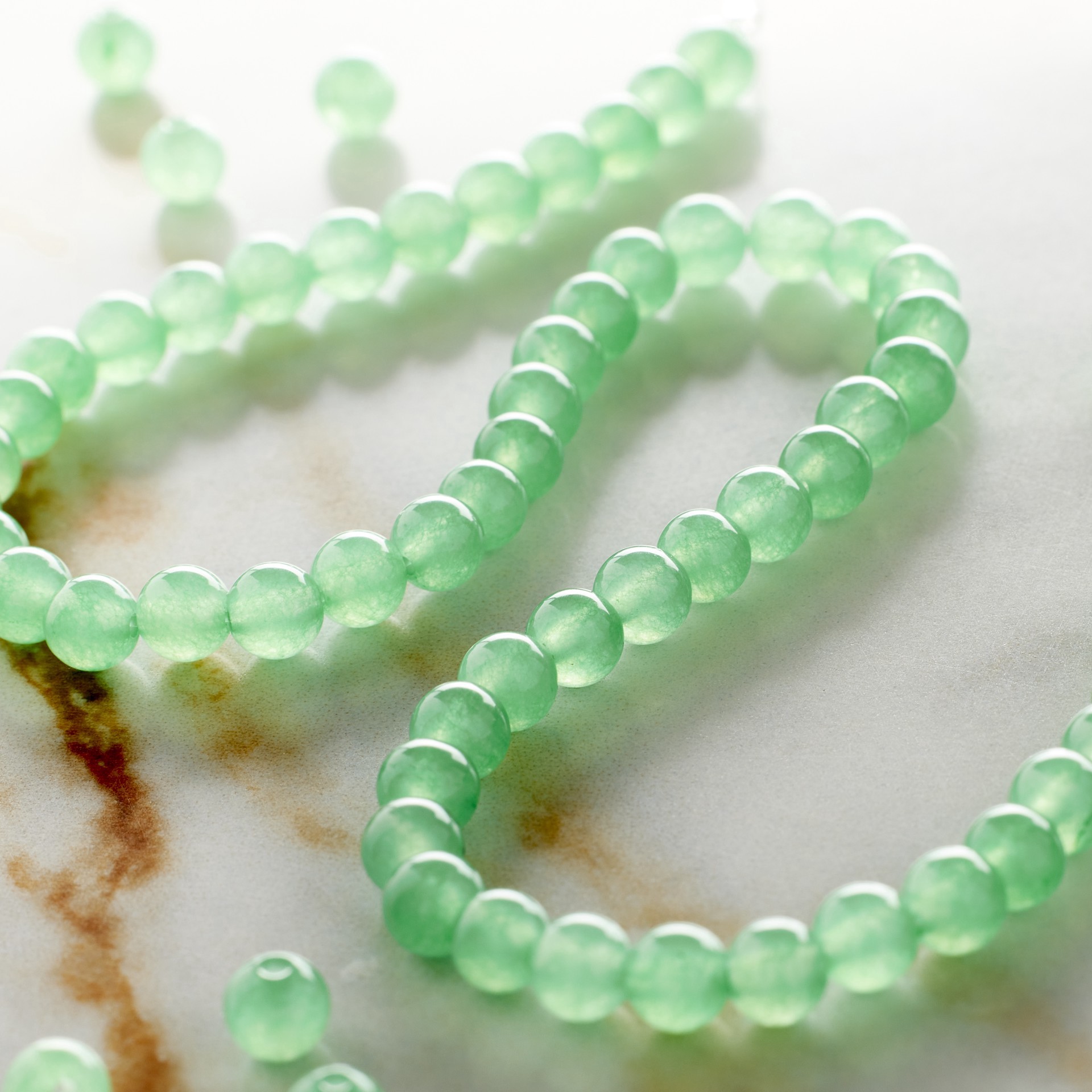 slide 2 of 3, Green Aventurine Round Beads, 4mm By Bead Landing, 4 mm