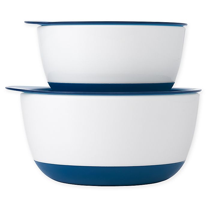 slide 1 of 8, OXO Tot Bowl Set with Lids - Navy, 2 ct