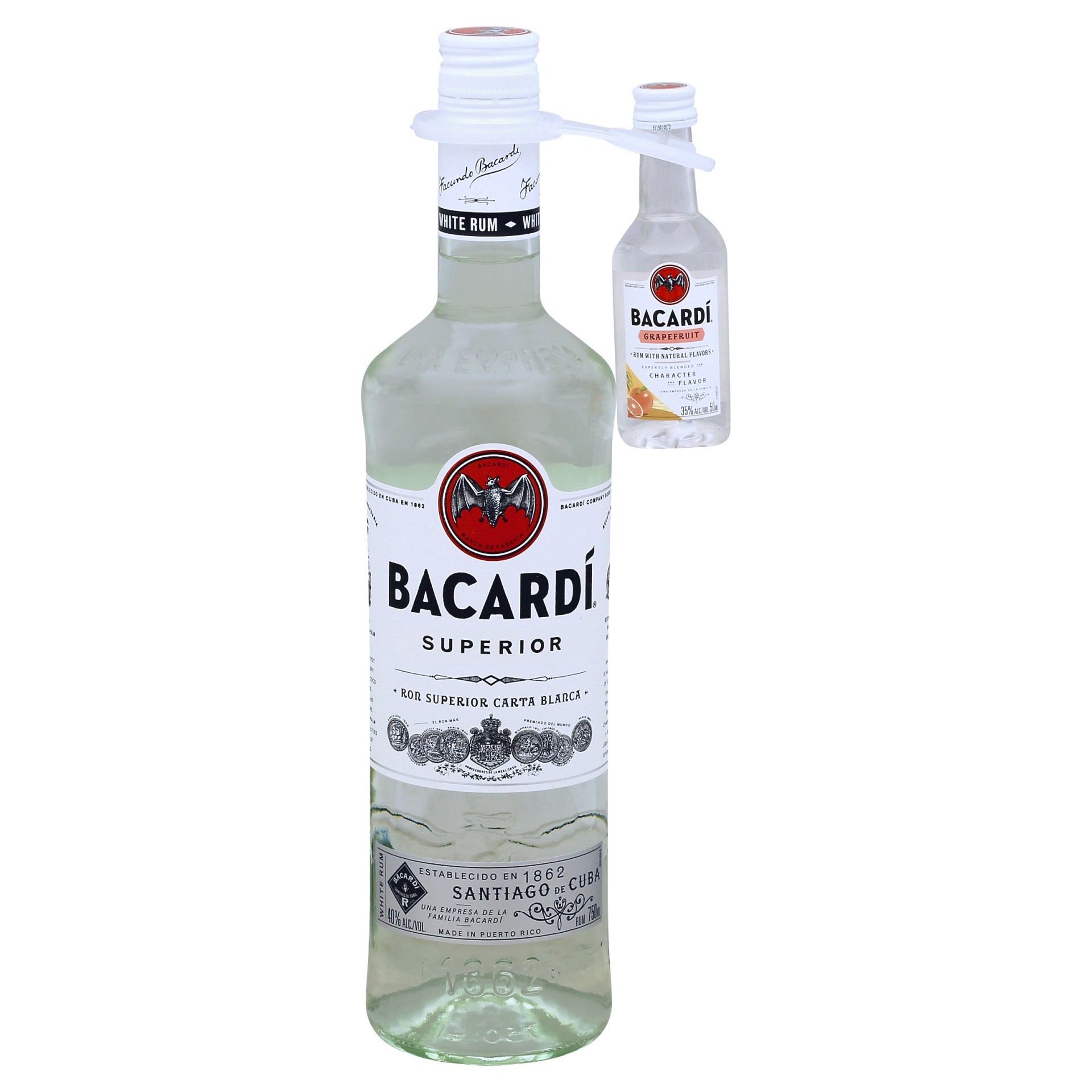 slide 1 of 3, Bacardi Rum Silver Light 80 Proof, 1 ct