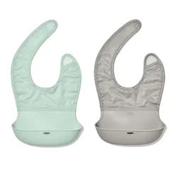 OXO Tot Roll-Up Bib - 2 Pack - Drizzle and Opal