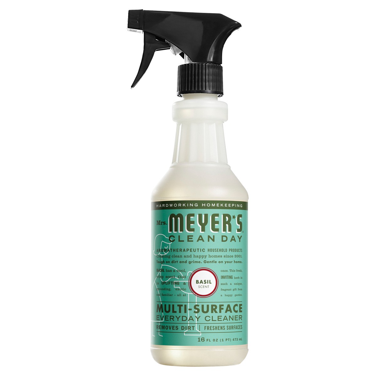 slide 1 of 3, Mrs. Meyer's Mrs. Meyer''s Clean Day Multi-Surface Everyday Cleaner, Basil Scent, 16 Ounce Bottle, 16 fl oz