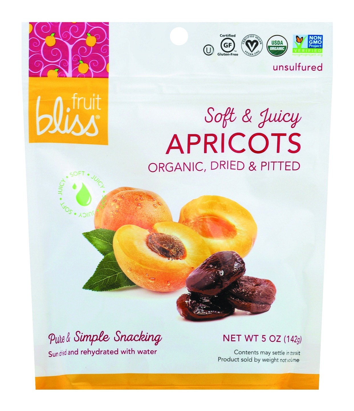 slide 1 of 1, Fruit Bliss Apricots Organic Dried & Pitted, 5 oz
