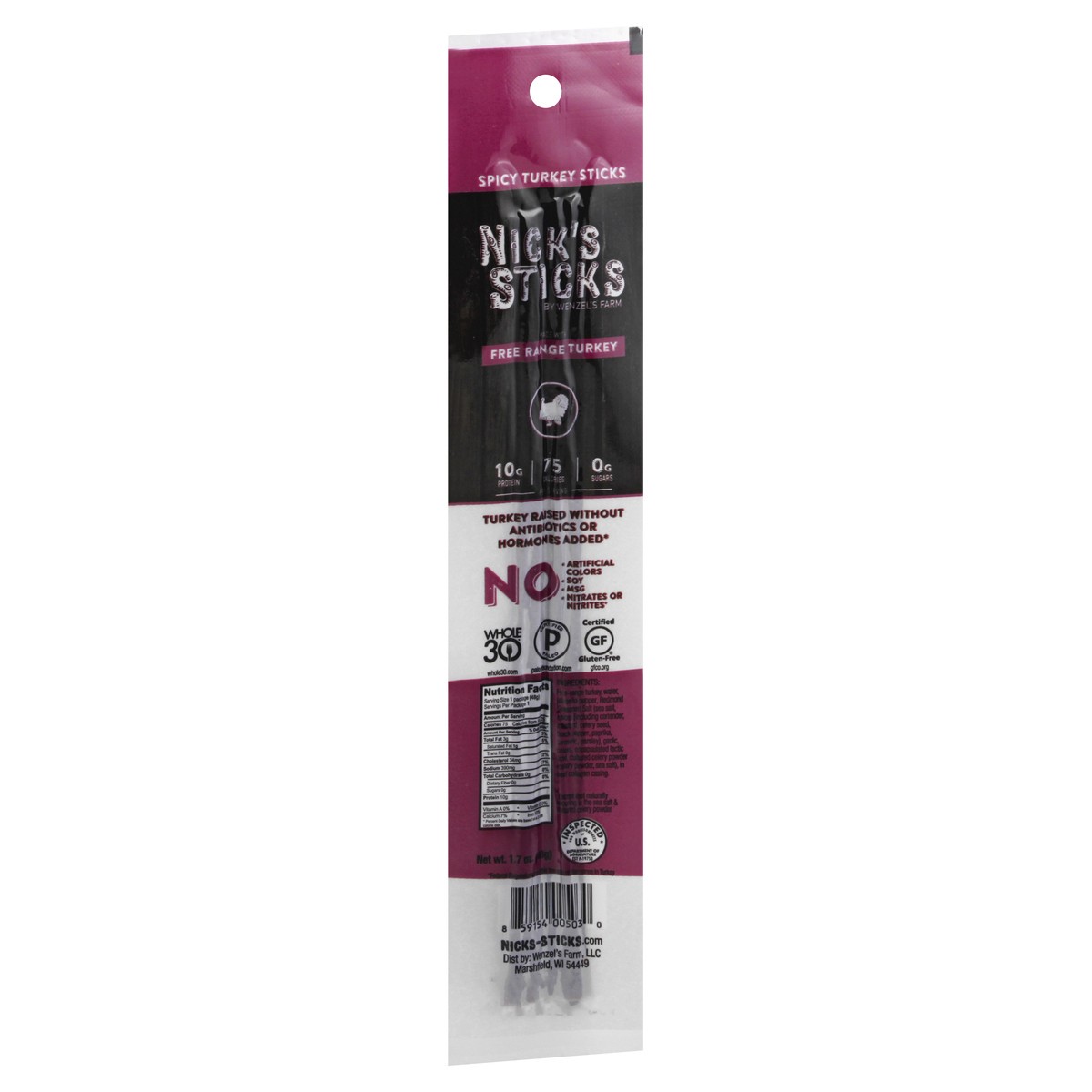 slide 5 of 13, Nick's Sticks Spicy Turkey Sticks 1.7 oz, 1.7 oz