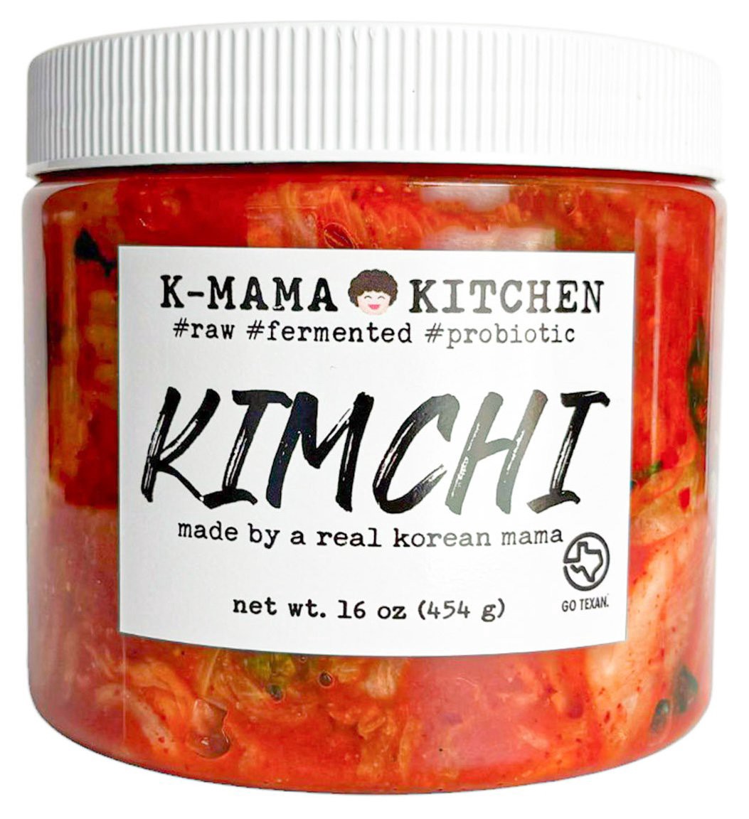 slide 1 of 1, K-Mama Napa Cabbage Kimchi, 16 oz