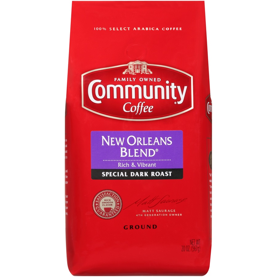 slide 1 of 1, Community Coffee New Orleans Blend Special Dark Roast Ground Coffee - 20 oz, 20 oz