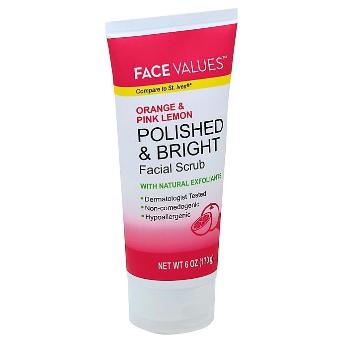 slide 1 of 1, Harmon Face Values Polished and Bright Facial Scrub - Orange and Pink Lemon, 6 oz