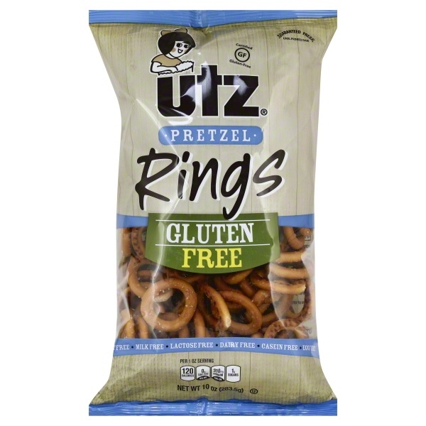 slide 1 of 5, Utz Rings Pretzels, 10 oz