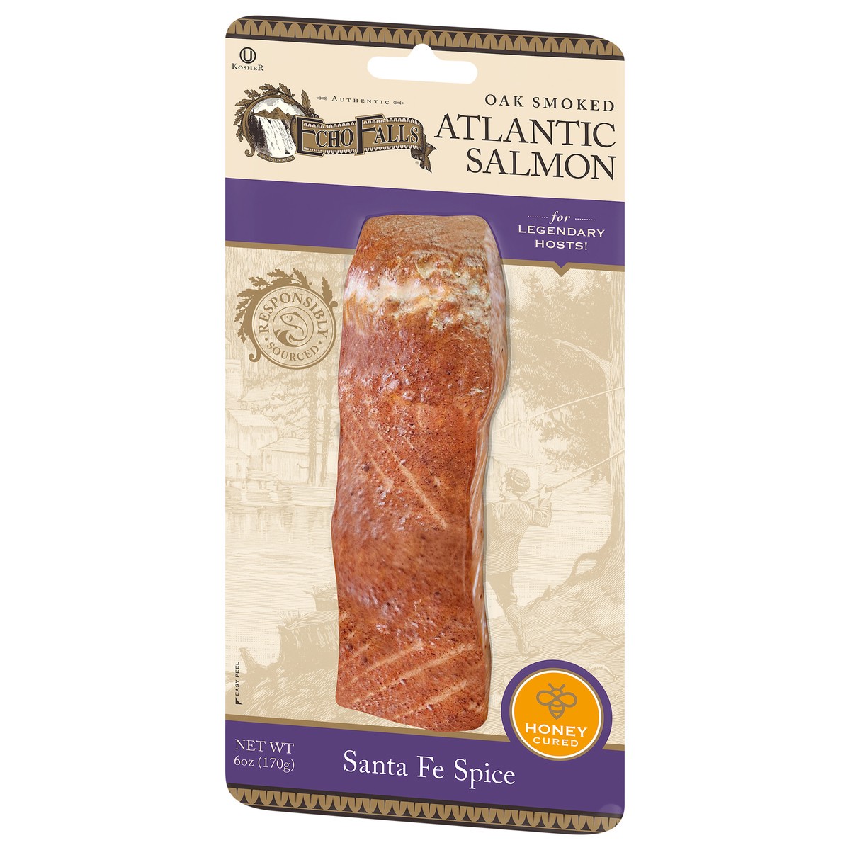 slide 5 of 15, Echo Falls Oak Smoked Santa Fe Spice Atlantic Salmon 6 oz, 6 oz