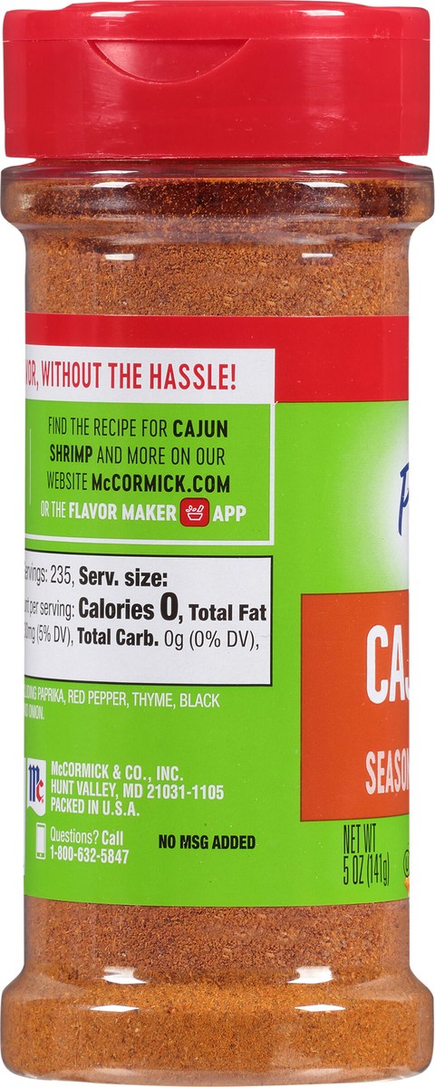 slide 7 of 7, McCormick Perfect Pinch Cajun Seasoning, 5 oz, 5 oz