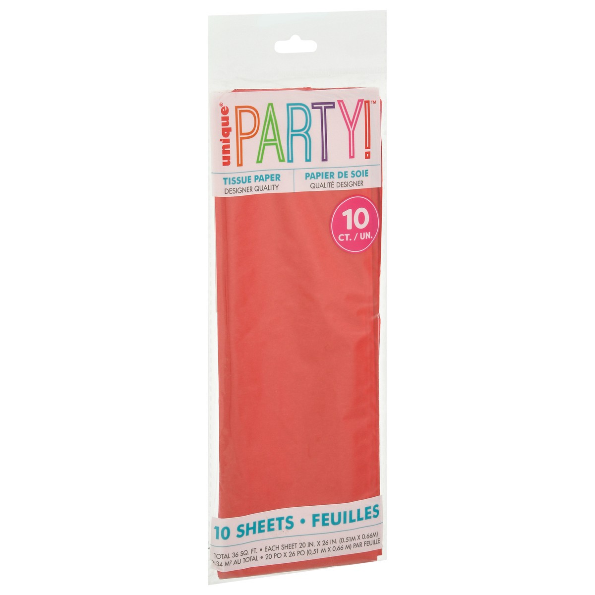 slide 6 of 9, Unique Party! Red Tissue Paper 10 Sheets, 10 ct