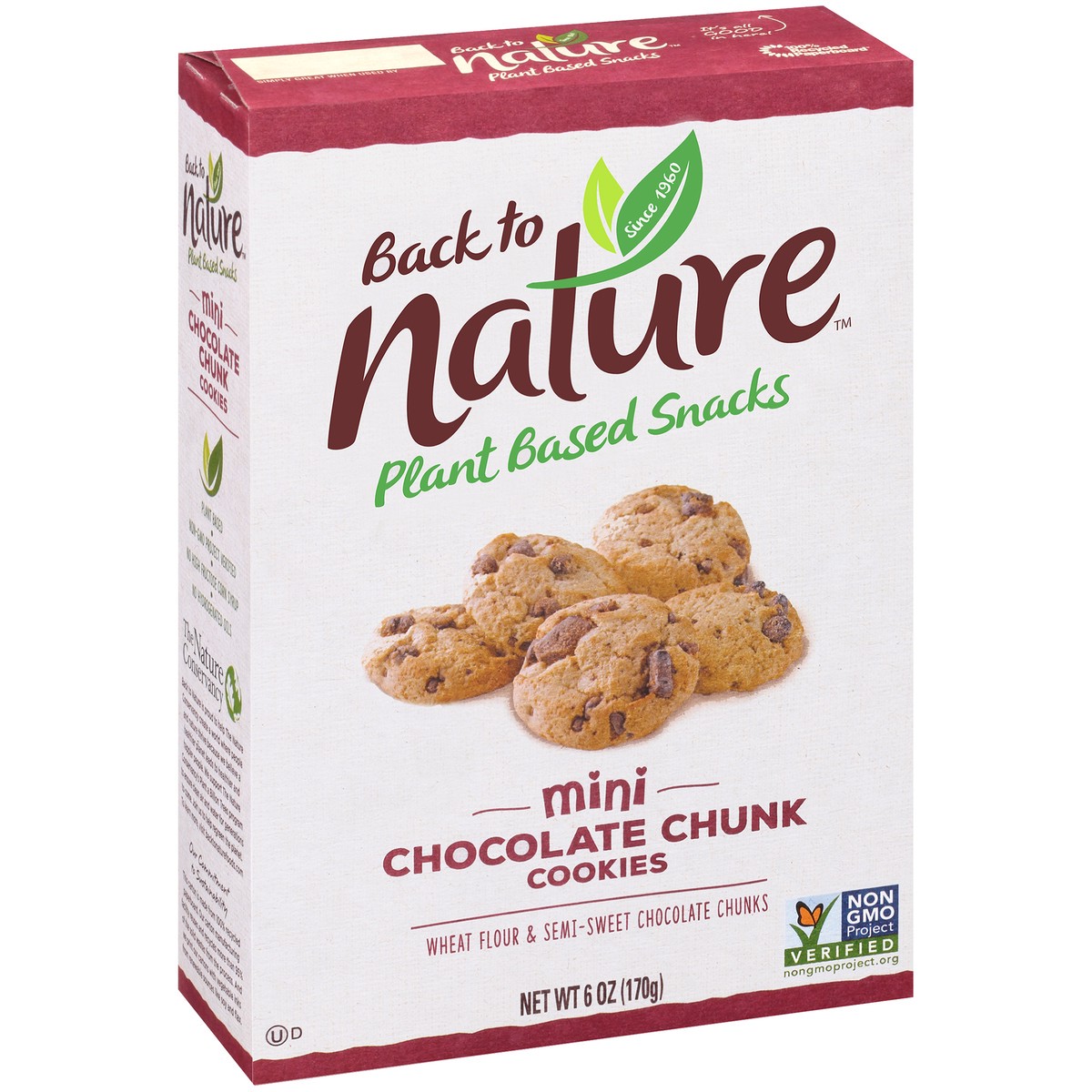 slide 9 of 9, Back to Nature™ Plant Based Snacks Mini Chocolate Chunk Cookies 6 oz. Box, 6 oz