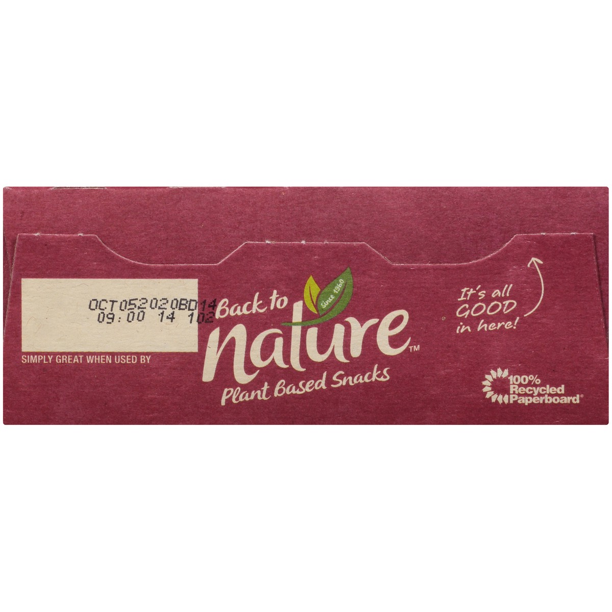 slide 8 of 9, Back to Nature™ Plant Based Snacks Mini Chocolate Chunk Cookies 6 oz. Box, 6 oz