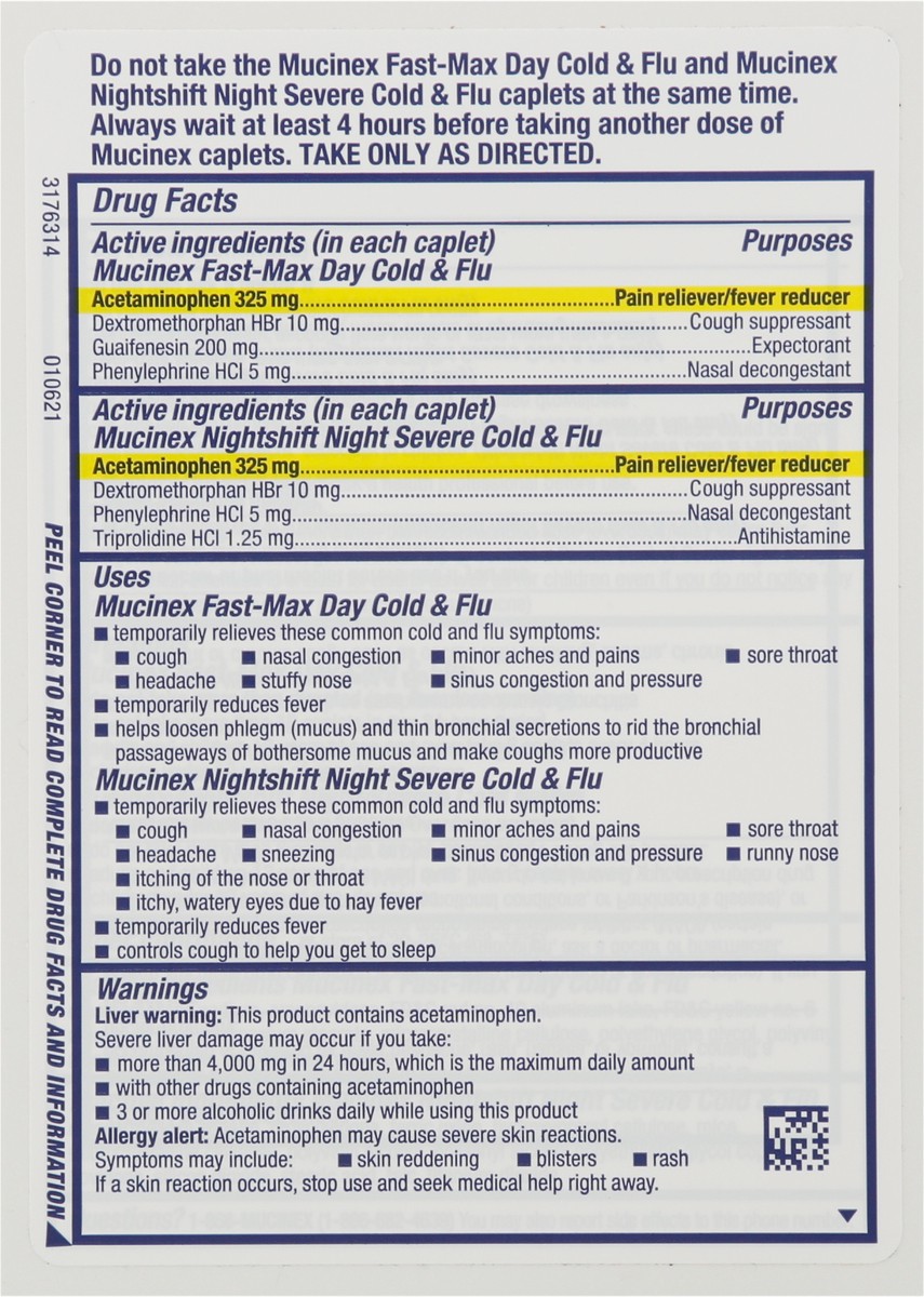 slide 5 of 9, Mucinex Fast Max Day Night, 20 ct