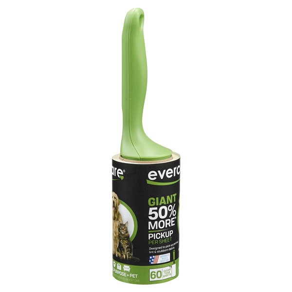 slide 28 of 29, Evercare Comfort Grip Giant 60-Sheet Lint Roller, 1 ct