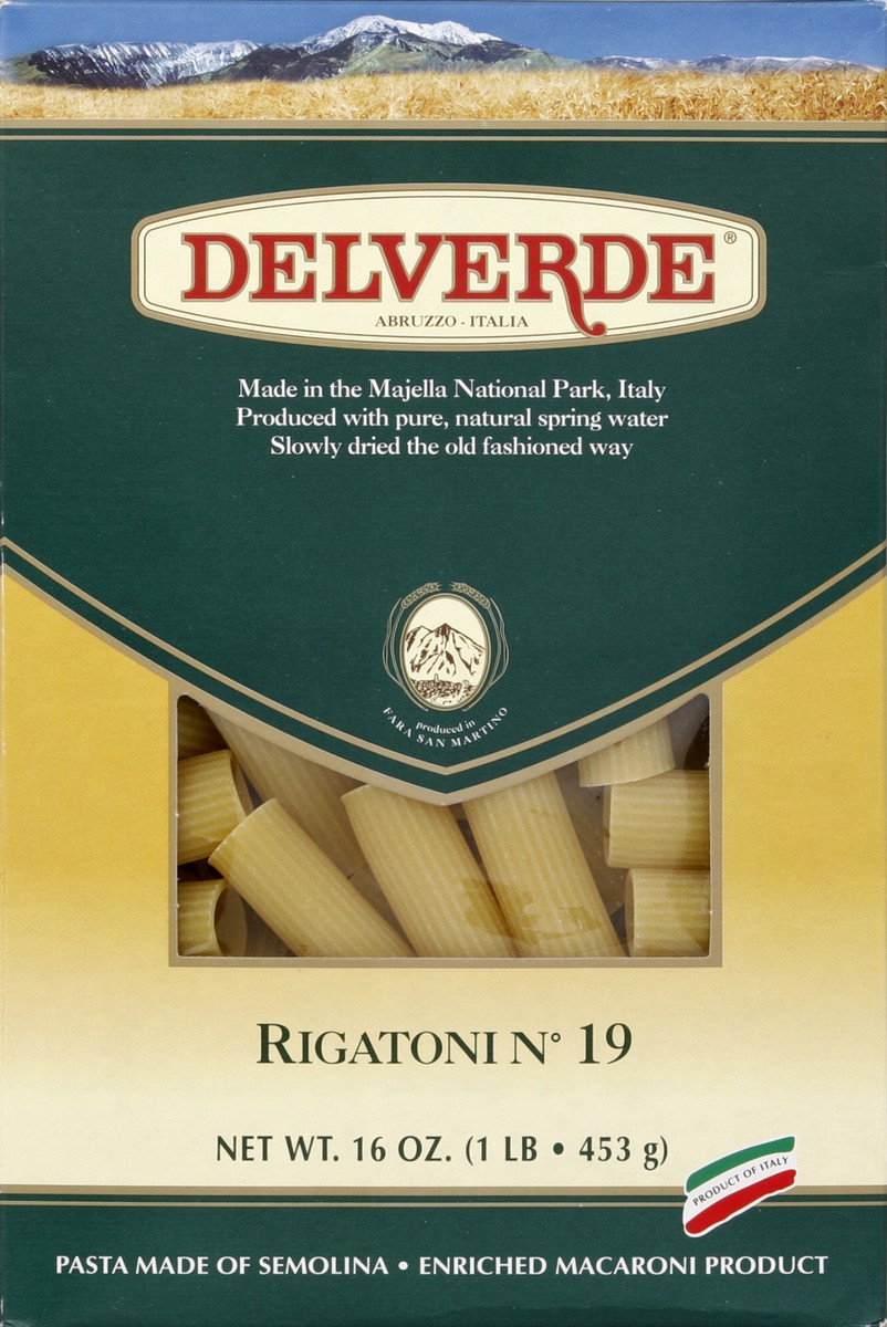 slide 4 of 4, Delverde Rigatoni, 16 oz