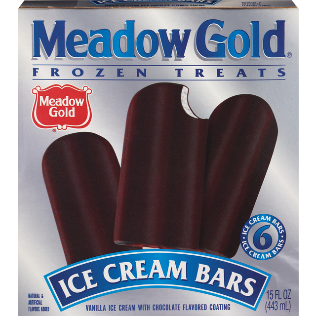 slide 1 of 1, Meadow Gold Chocolate Covered Vanilla Ice Cream Bar, 15 fl oz