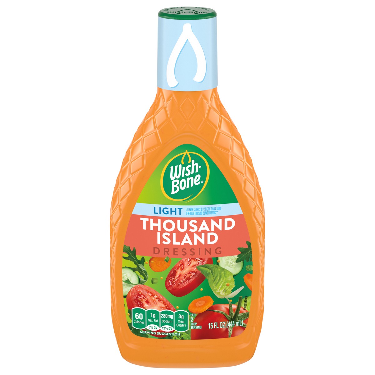 slide 1 of 1, Wish-Bone Light Thousand Island Dressing 15 fl oz, 15 fl oz