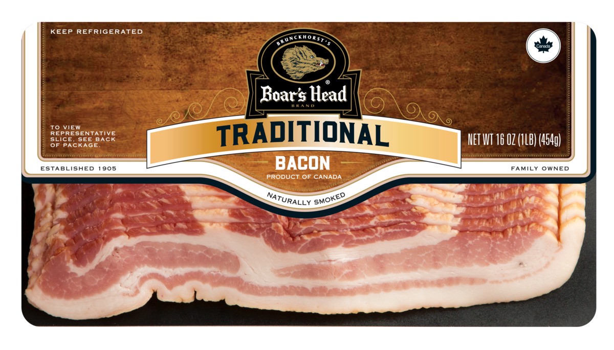 slide 1 of 9, Boar's Head Traditional Bacon, 16 oz