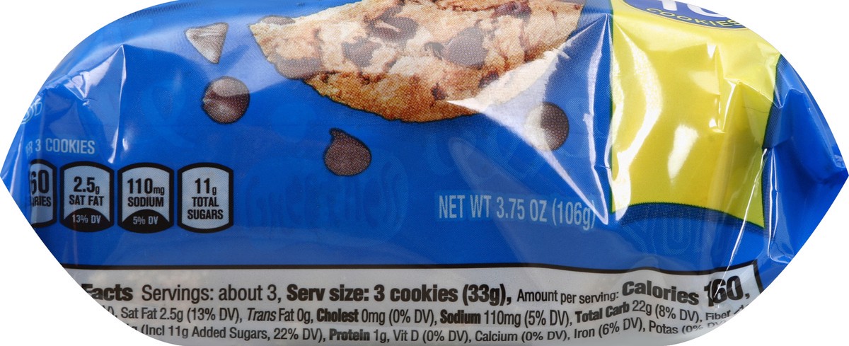 slide 2 of 6, CHIPS AHOY! Original Chocolate Chip Cookies, 3.75 oz King Size Snack Pack, 0.23 lbs