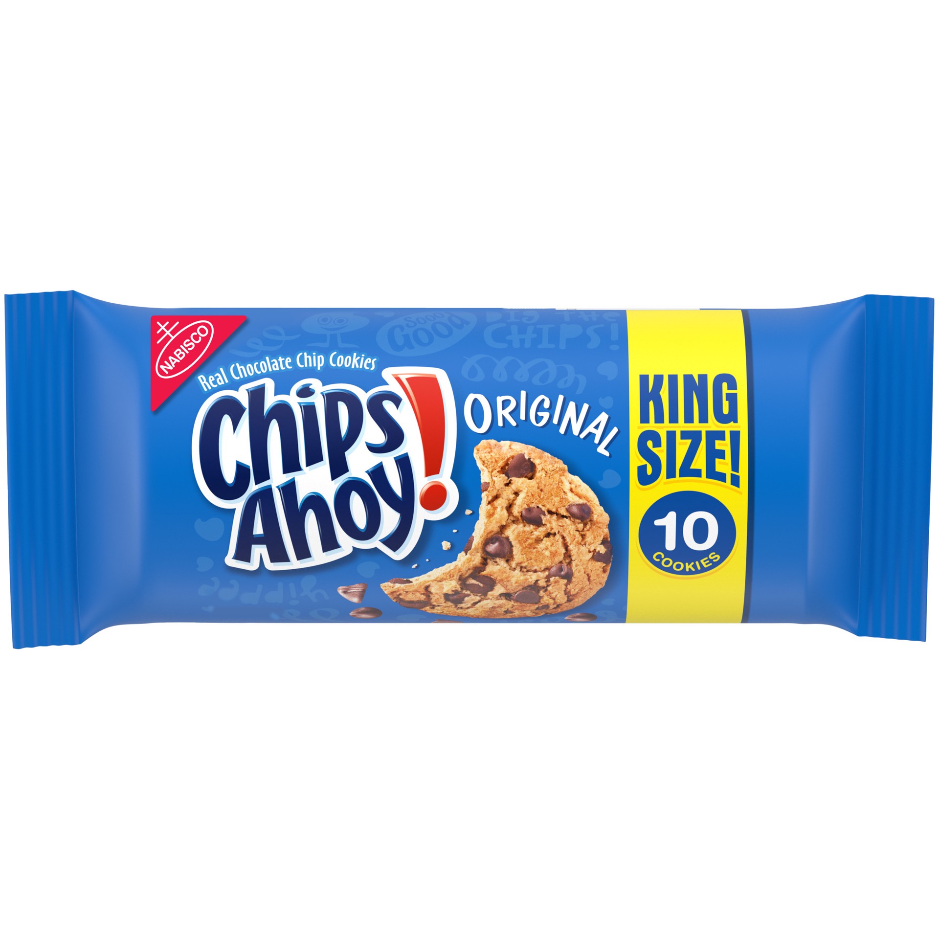 slide 1 of 6, CHIPS AHOY! Original Chocolate Chip Cookies, 3.75 oz King Size Snack Pack, 0.23 lbs