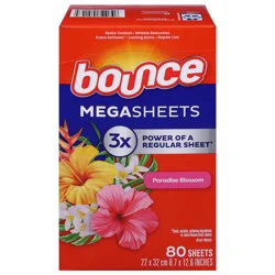Bounce Paradise Blossom Mega Dryer Sheets 80 Each