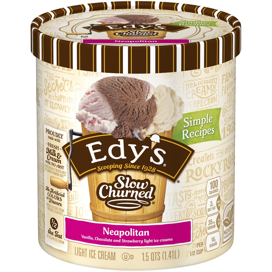 Edys Slow Churned Neapolitan Ice Cream 1 5 Qt Shipt