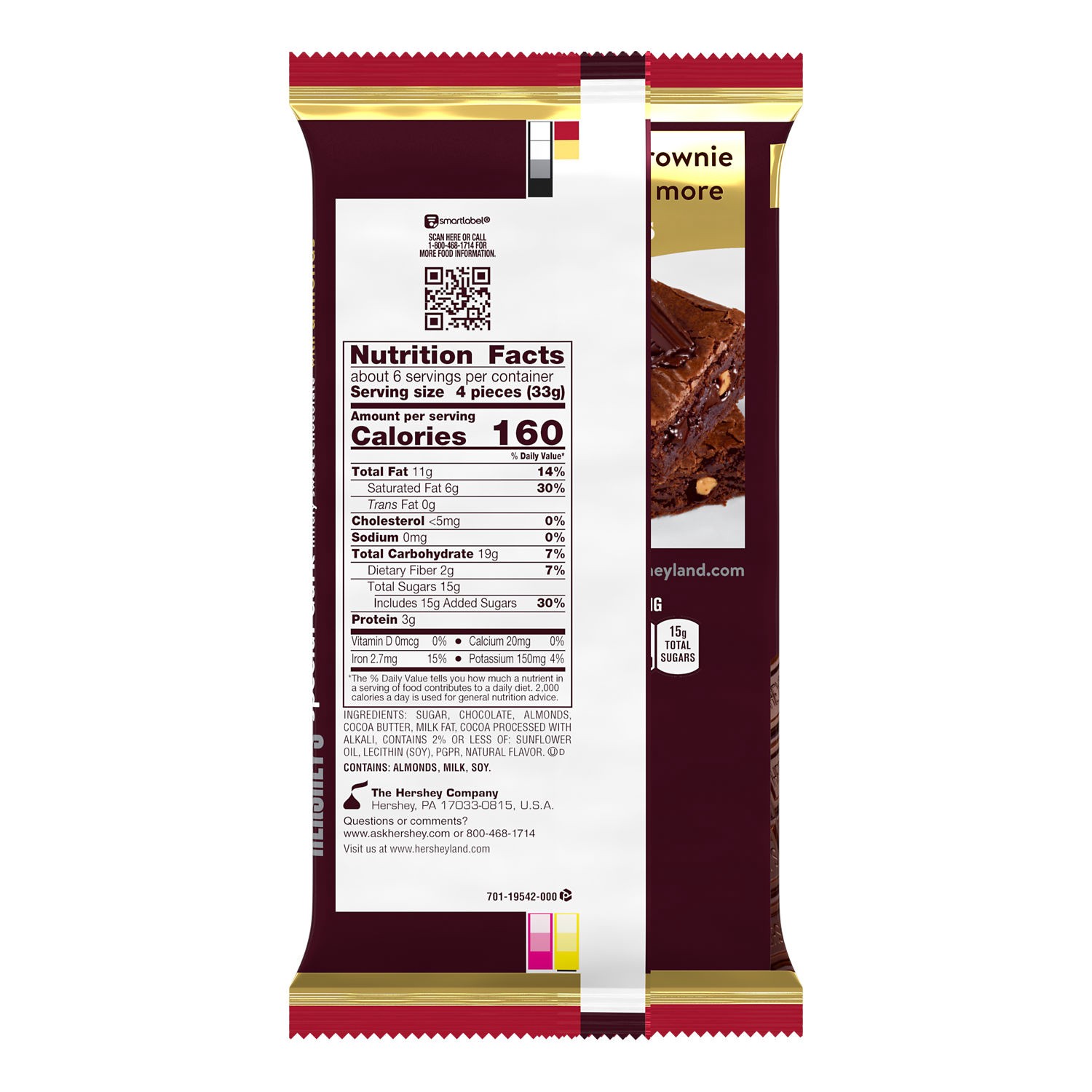 slide 8 of 8, Hershey's Mildly Sweet Special Dark Giant Chocolate with Almonds 7.37 oz, 7.37 oz