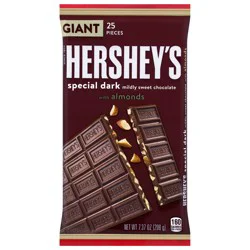 Hershey's Special Dark Chocolate with Almonds Giant Candy Bar, 7.37 oz