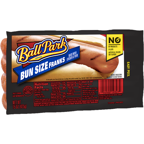 slide 1 of 1, Ball Park Classic Hot Dogs, Bunsize Length, 8 ct; 4 oz