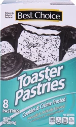 Best Choice Cookies & Creme Frosted Toaster Pastries