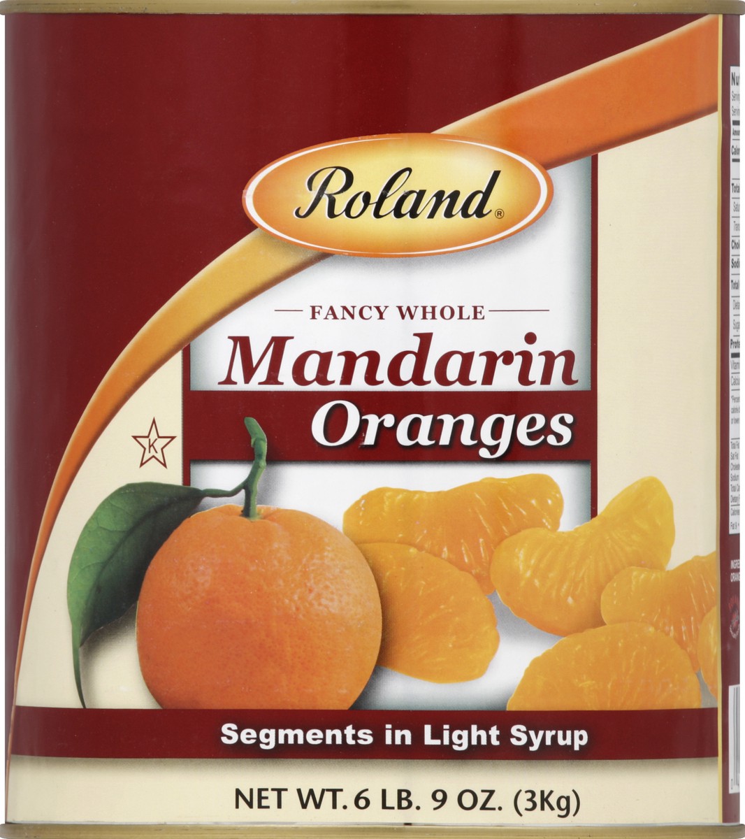slide 2 of 2, Roland Whole Segments Mandarin Oranges in Light Syrup 6.61 lb, 1 ct