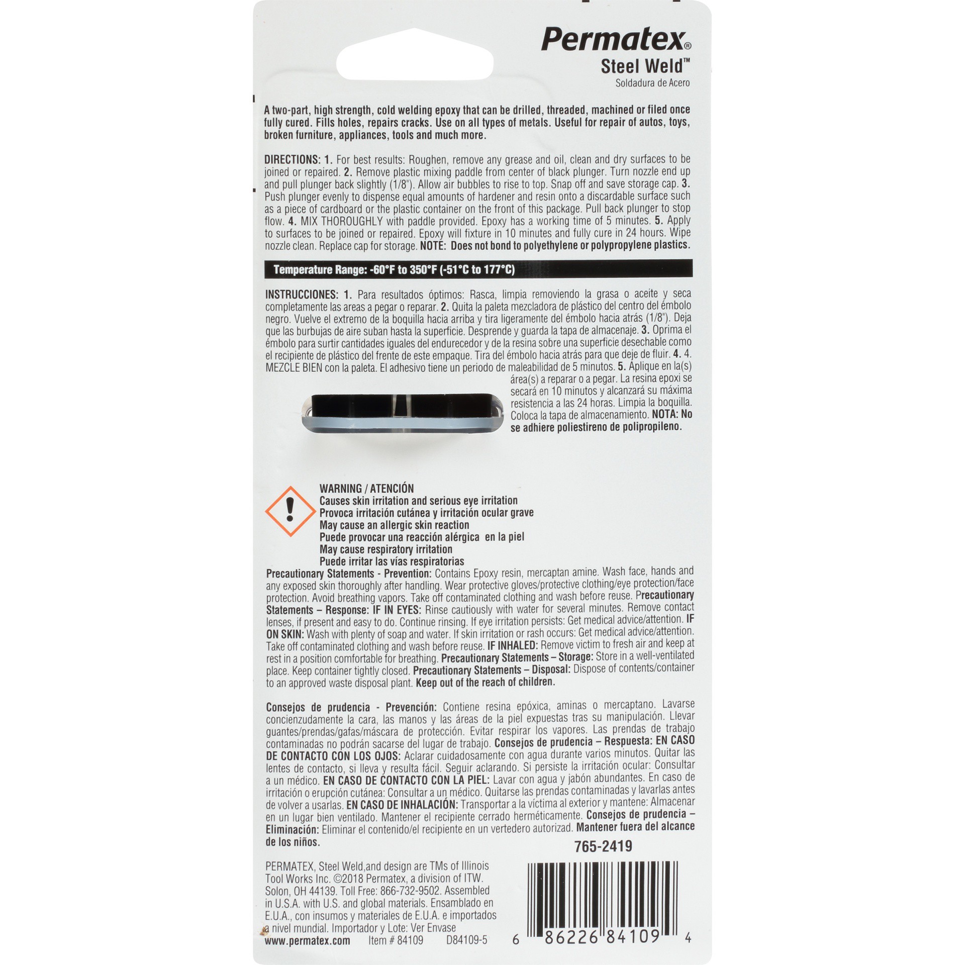 slide 4 of 4, Permatex 4 Minute Steel & Metal Weld Adhesive & Sealant, 0.84 fl oz